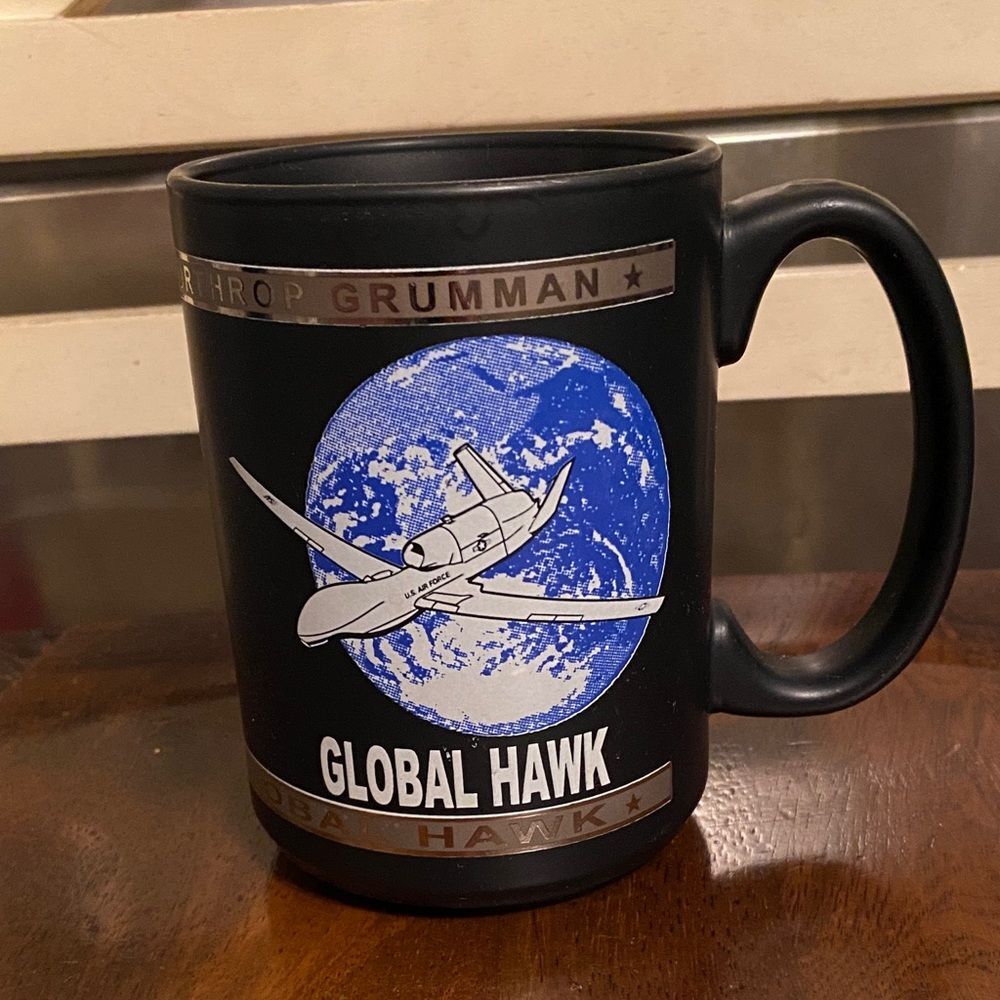 Global Hawk Black Coffee Mug